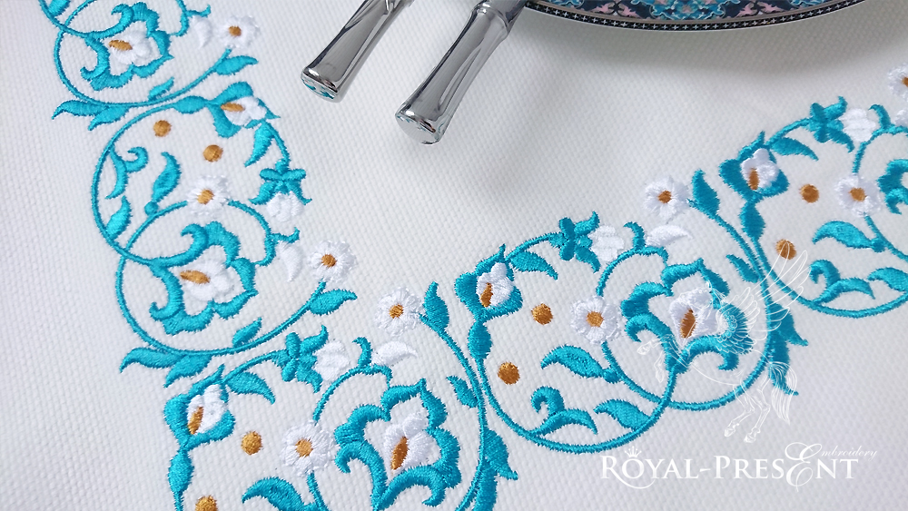 Machine Embroidery Morocco border