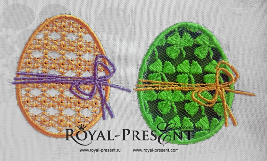 Easter eggs Cutwork Machine Embroidery Design
