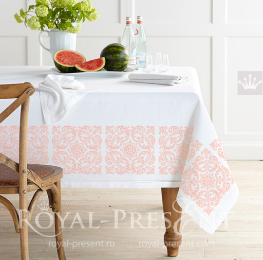 Baroque Style Cross-Stitch Digital Pattern - 4 sizes