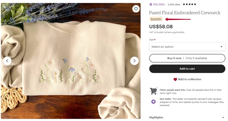 Research bestsellers of a particular product 