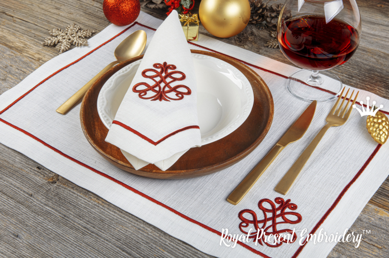 Retro Element 3D Machine Embroidery Design