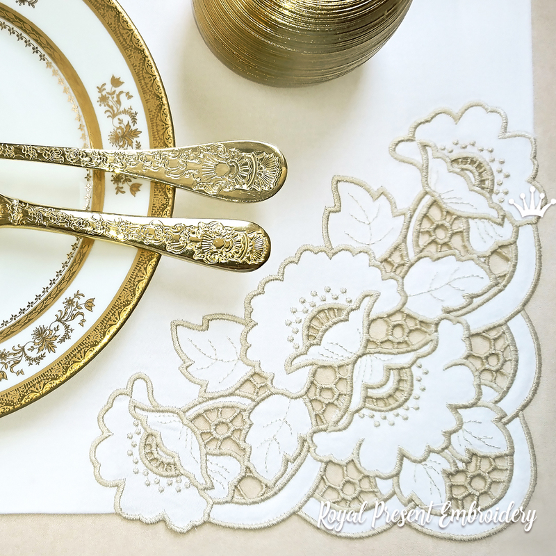 Richelieu Corner Machine Embroidery Design